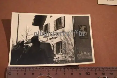 tolles altes Foto - Gasthaus Kammerloher - Unterhaching ? Löwenbräu Werbung 40er