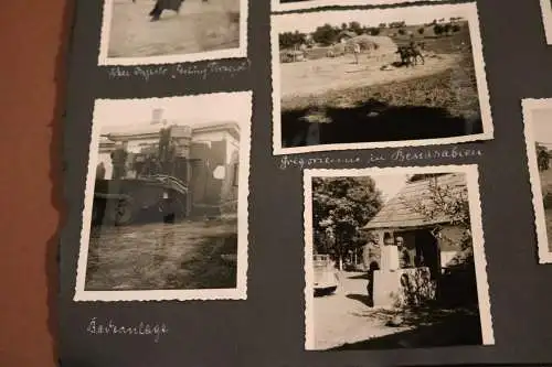 altes Albumblatt 12 Fotos Soldaten Bessarabien - Turkistan Soldaten - Zug usw.