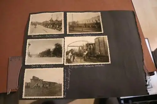 altes Albumblatt 12 Fotos Soldaten Bessarabien - Turkistan Soldaten - Zug usw.