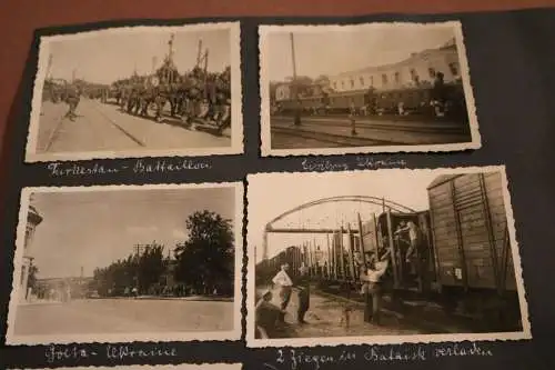 altes Albumblatt 12 Fotos Soldaten Bessarabien - Turkistan Soldaten - Zug usw.
