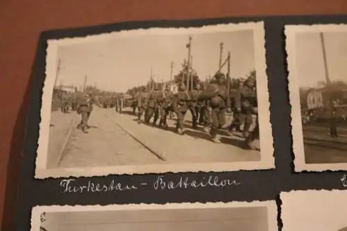 altes Albumblatt 12 Fotos Soldaten Bessarabien - Turkistan Soldaten - Zug usw.