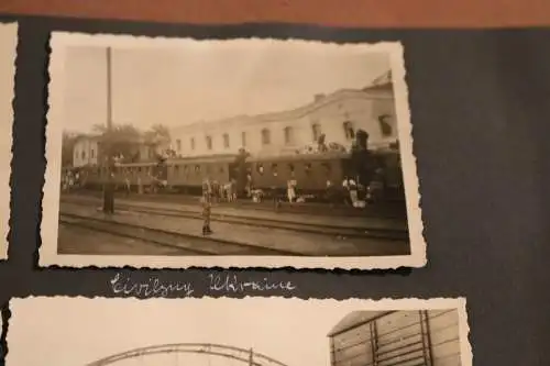 altes Albumblatt 12 Fotos Soldaten Bessarabien - Turkistan Soldaten - Zug usw.