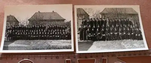 zwei tolle alte Gruppenfotos Matrosen - Ausbildung ?? Kaserne ?? Ort ?