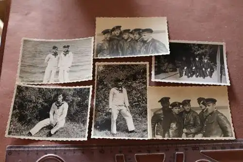 sechs tolle alte Fotos Matrosen  T.S. Flensburg - Torpedoschule ?? 