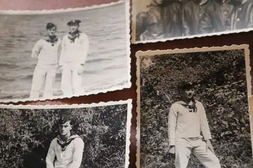 sechs tolle alte Fotos Matrosen  T.S. Flensburg - Torpedoschule ?? 