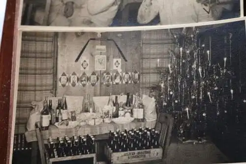 acht tolle alte Fotos Matrosen Weihnachtsfeier u. Neujahr Plön 1940/41