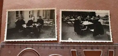 zwei alte Fotos - Matrosen in Mürwik Johannisgarten 