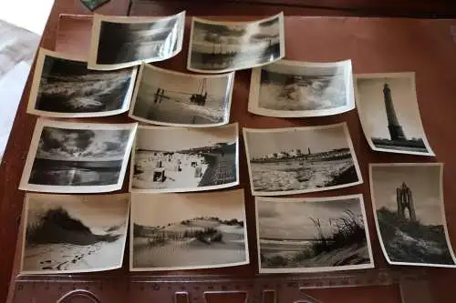 13 alte Fotos - Kleinbildserie ??? Borkum - 30-40er Jahre 