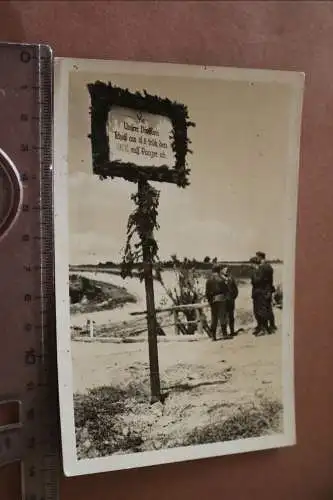 alte Karte - Schild Abschuss 1000 russischer Panzer 