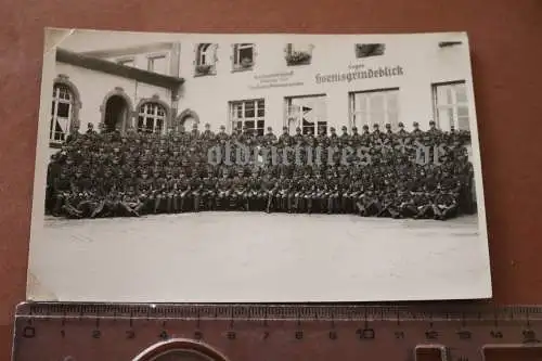 tolles altes Gruppenfoto Soldaten - Lager Hornisgrindeblick - Achern 