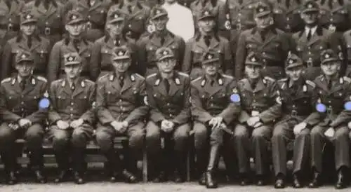 tolles altes Gruppenfoto Soldaten - Lager Hornisgrindeblick - Achern 