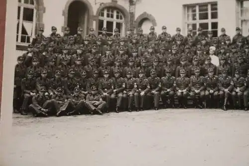 tolles altes Gruppenfoto Soldaten - Lager Hornisgrindeblick - Achern 