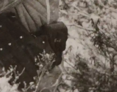 tolles altes Foto - Soldat wintertarn mit MP - Lappland 1941