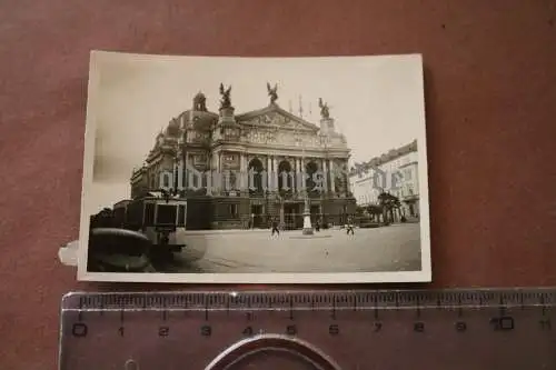 Altes Foto  Lemberg - Oper -  Strassenbahn Linie 180  30-40er Jahre