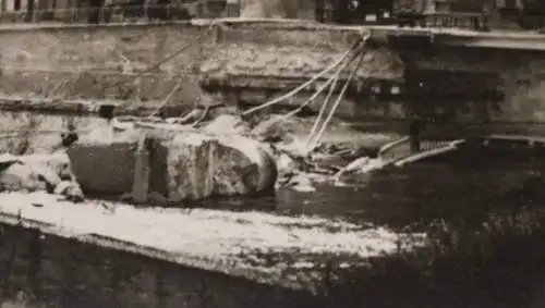 altes Foto  Verdun Stadttor - zerstörte Brücke 