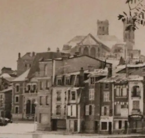 altes Foto  Verdun Stadttor - zerstörte Brücke 