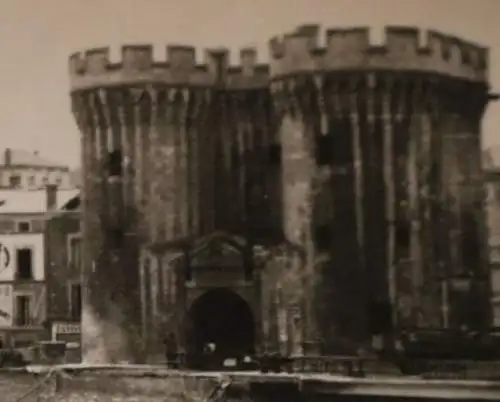 altes Foto  Verdun Stadttor - zerstörte Brücke 