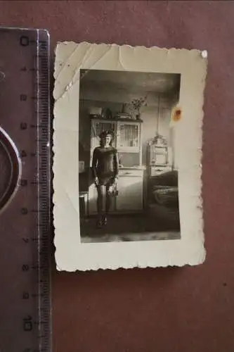 tolles altes Foto - hübsche Frau im Kleid mit Matrosenmütze - Raum Landshut ?