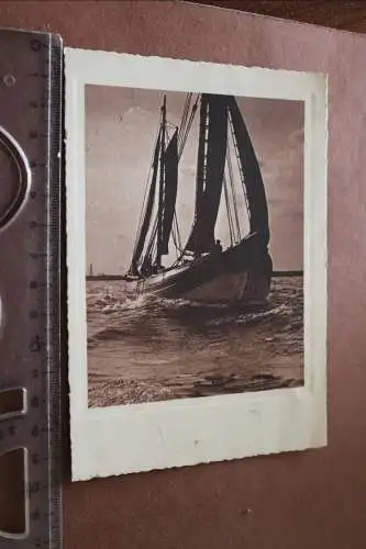 tolle alte Karte - Segelschiff   1948