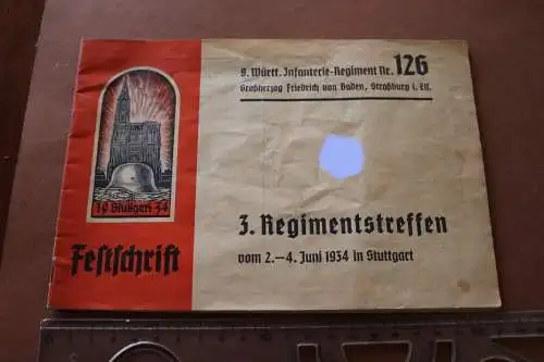alte Festschrift - 8. Württ. Infanterie Regiment 126 - 3. >Regt.Treffen Stuttgar