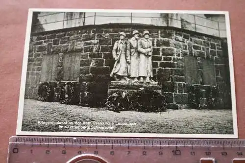 alte Karte - Kriegerdenkmal Katholische Pfarrkirche Lauterbach