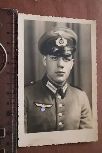 Tolles altes Foto - Portrait eines Soldaten mit Schirmmütze - Ludwigsburg