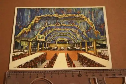 tolle alte Künstlerkarte - Festhalle und Keglerheim Annaberg  - 30-50er Jahre ?