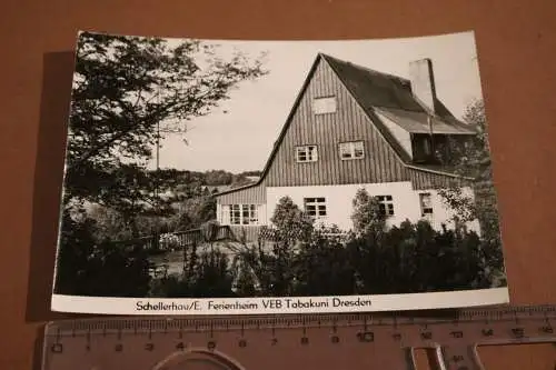 tolle alte Karte Schellerhau im Erzgebirge  Ferienheim VEB Tabakuni Dresden