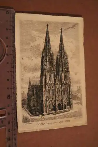 Tolle alte Kupferdruck Karte ??? Cölner Dom - Kölner Dom  1912