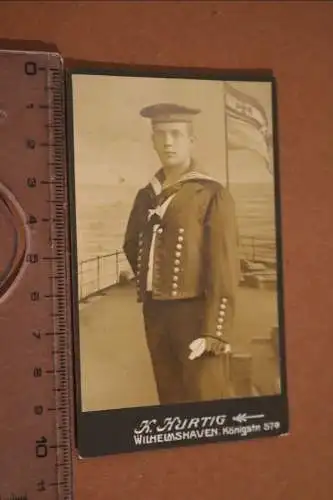 tolles altes CDV Foto - Portrait eines Matrosen Wilhelmshaven 