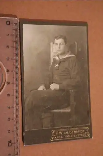 Tolles altes CDV Foto - Portrait eines Matrosen Kiel