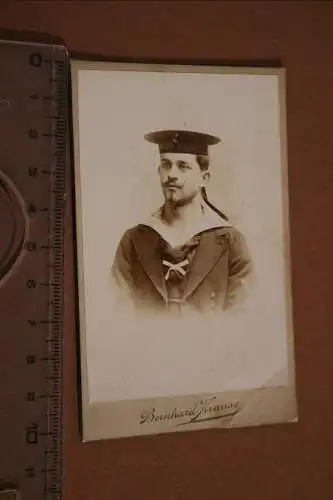 tolles altes CDV Foto - Portrait eines Matrosen Matrosen-Division I  Kiel 