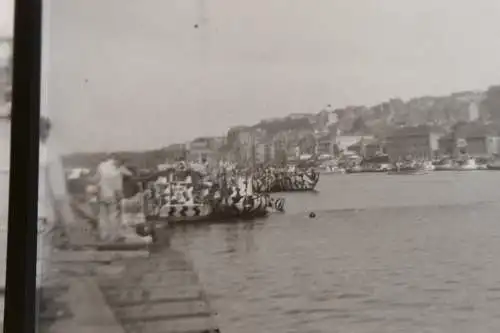 vier tolle alte Negative Soldaten Hafen - Schiffe mit Tarnanstrich Boulogne-sur