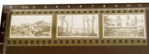 drei alte Negativbilder - abfotografierte Fotos - Soldatengräber usw Russland ??