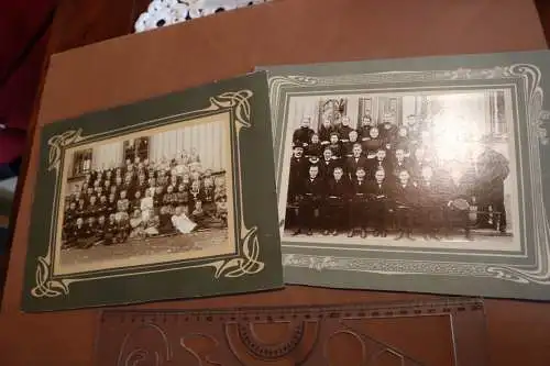 Zwei tolle alte Fotos Schulklassen, Konfirmation 1904 u 1910 - Ort ???