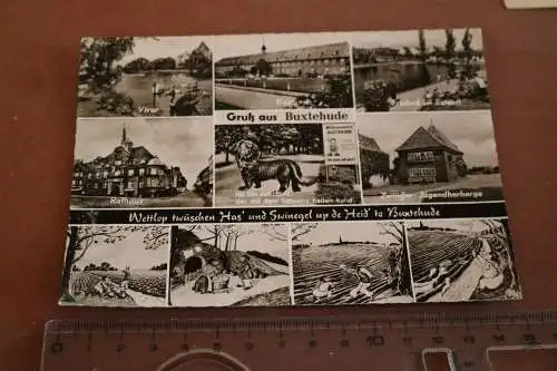 tolle alte Karte Ansichten Buxtehude 1963