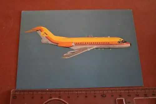 tolle alte Karte  Flugzeug Fokker F.28 Fellowship - Avi A ction  Hamburg 