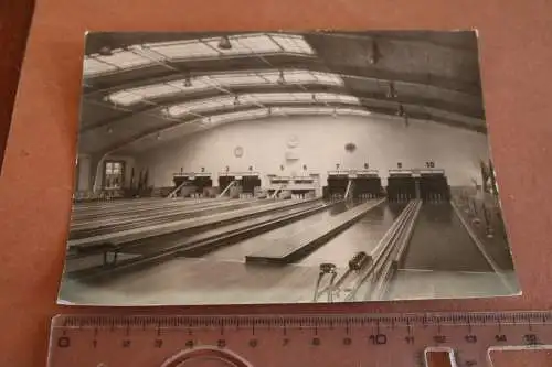 tolle alte Karte  Bautzen Keglerheim - Kegelbahn  60er Jahre