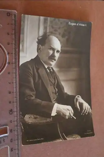 tolle alte Fotokarte  Portrait Eugen d´ Albert  Komponist  20-30er Jahre