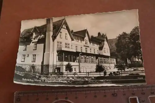 tolle alte Karte Schierke Harz - Jugendherberge  50-60er Jahre 