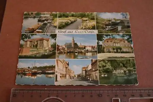tolle alte Karte  Gruß aus Leer  Ostfriesland- Ansichten 1961