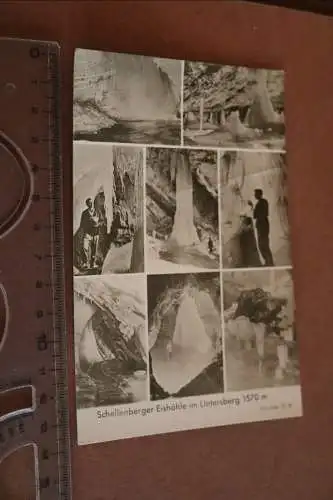tolle alte Karte  Schellenberger Eishöhle im Untersberg  1965