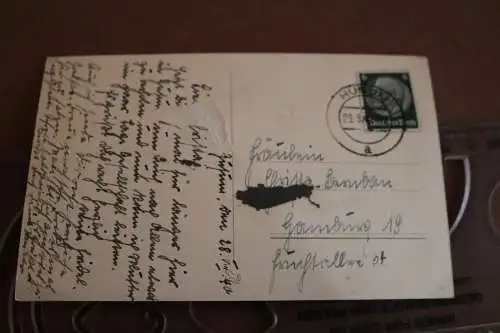 tolle alte Karte  Husum Fischereihafen - Fischerboote - 1940