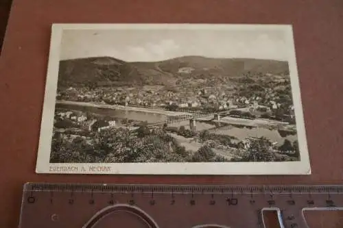 tolle alte Karte  Eberbach a. Neckar Ansicht 20-30er Jahre 