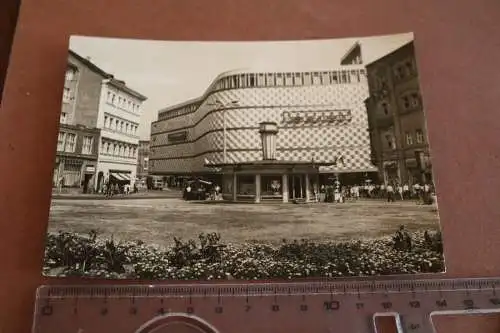 tolle alte Karte konsument Markt am Brühl - Leipzig 60-70er Jahre ?