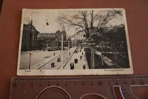 tolle alte Karte Stadt Essen - Am Hauptbahnhof  1928