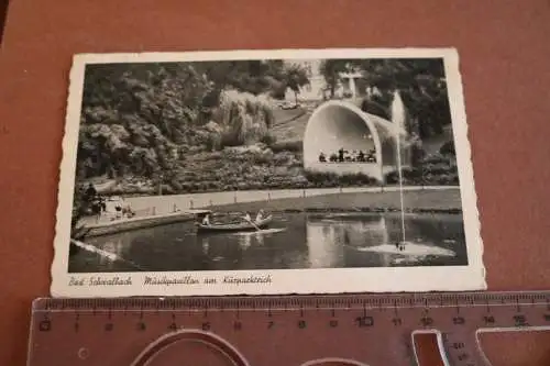 tolle alte Karte  Bad Schwalbach Musikpavillion am Kurteich  1952