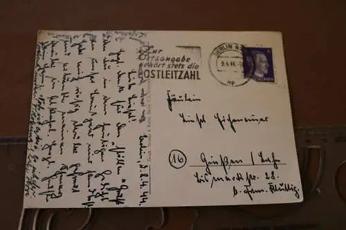 tolle alte Karte - Innenansicht Robert Wegner´s Weinstuben - Berlin  1944
