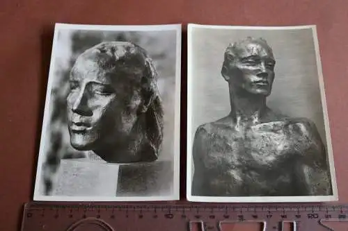 zwei tolle alte Karten - Georg Kolbe Bronzen