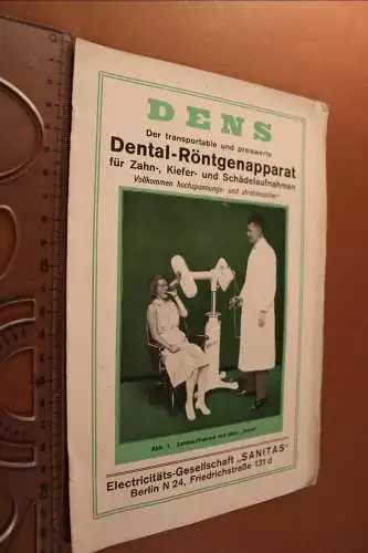 tolles altes Werbeheft  für DENS -Dental Röntgenapparat  30er Jahre ?